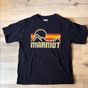 Marmot Black Retro Graphic Short Sleeve Tee